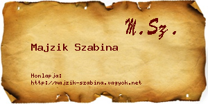 Majzik Szabina névjegykártya