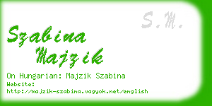 szabina majzik business card